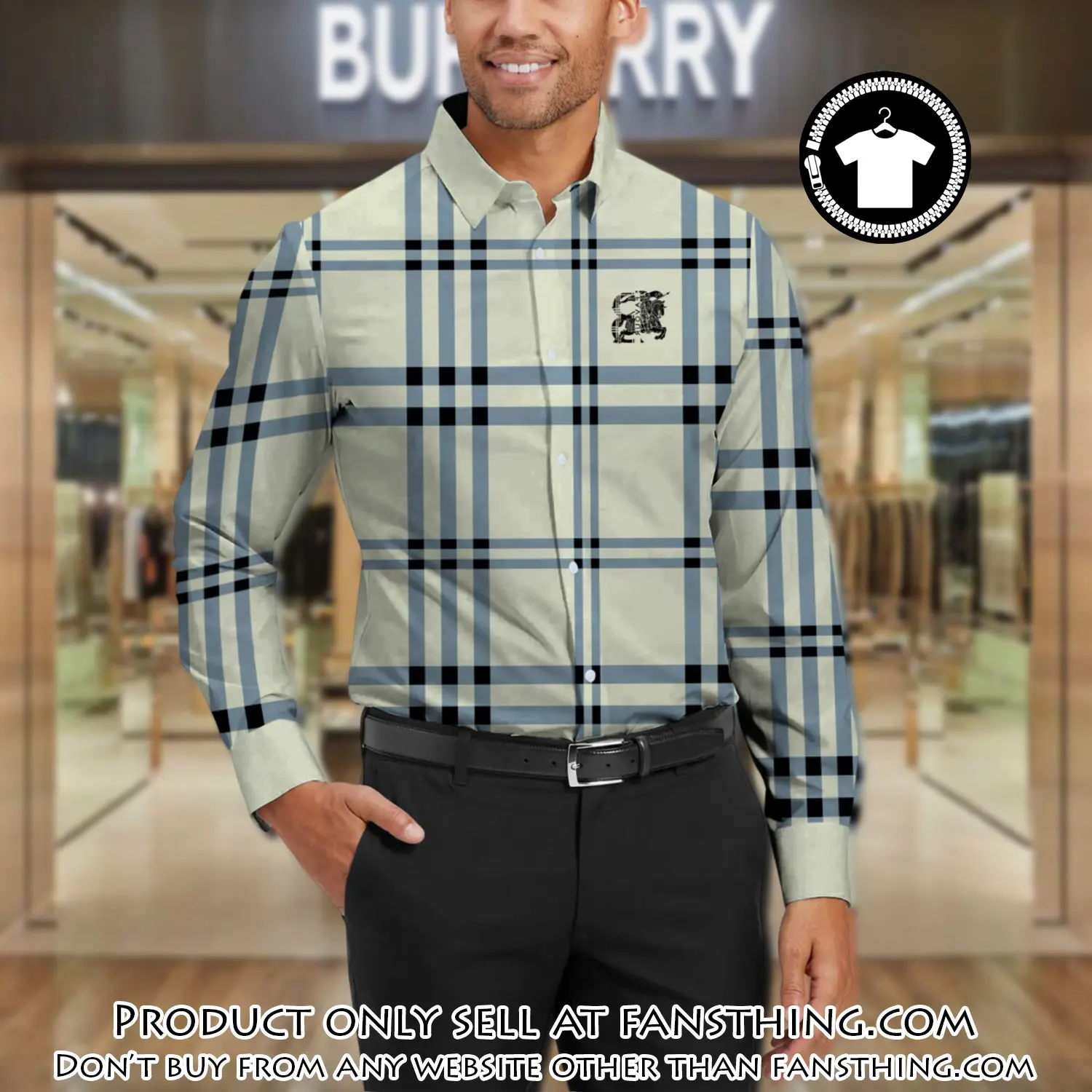 Burberry long sleeves button down shirt for elegant men lsb1013 fst0459265